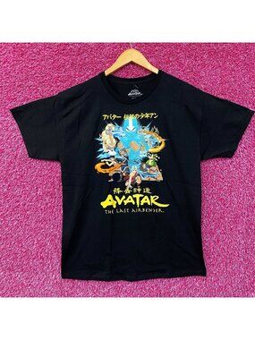 Avatar The Last Airbender Four Elements Team Avatar Graphic T-Shirt large
